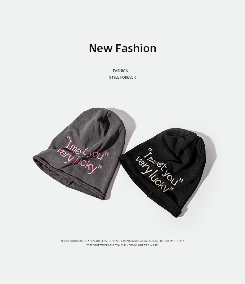 Frauen Y2K Rosa Kappe Herbst Gestickte Gestrickte Hut Weibliche Streetstyle Hip Hop Gestapelt Beanie Winter Außerhalb Männer Paar Kappen – Detail 16