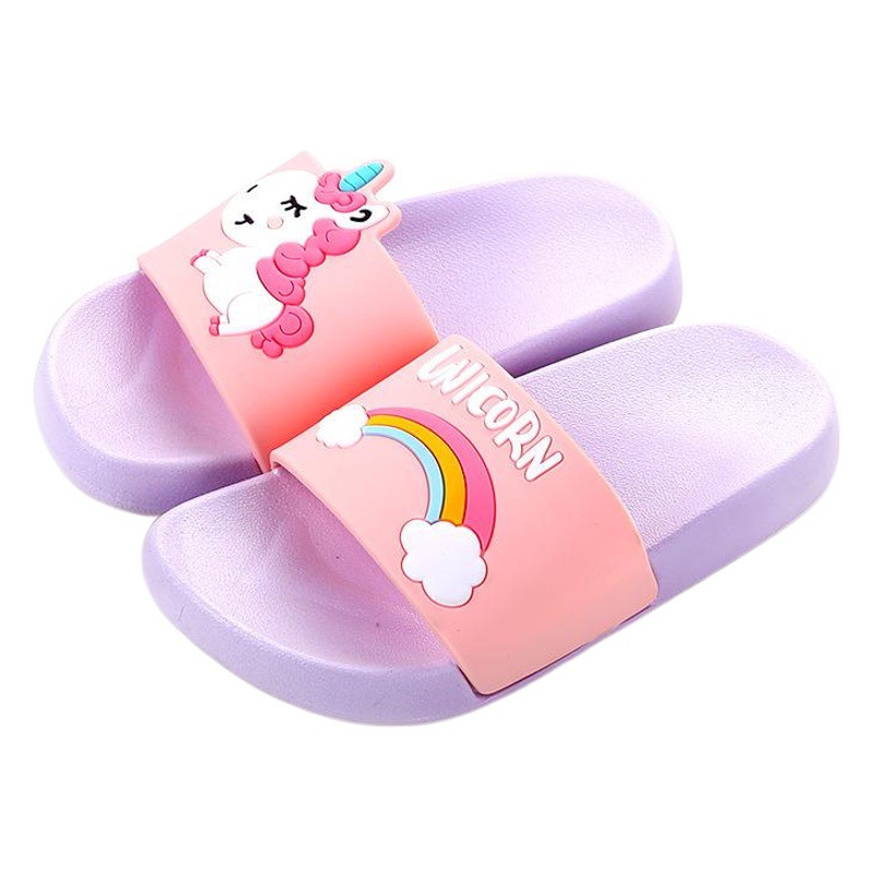 Children's Slippers Cute Cartoon Pony Small and Medium-Sized Boys and Girls Baby Children Non-Slip Soft Bathroom Slippers