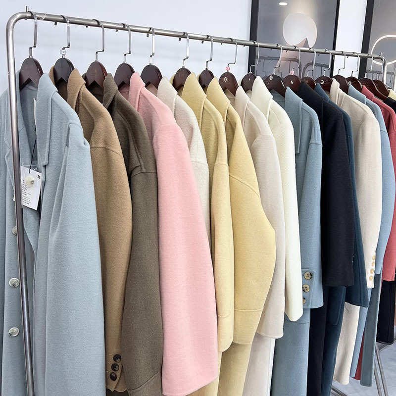 Shenzhen Nanyou Autumn and Winter New Design Double-Sided Cashmere Coat Korean Style Wool Coat Women's Wholesale Supply