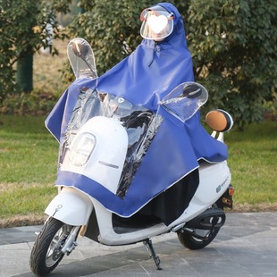 Battery Car Bicycle Windshield Waterproof Raincoat Electric Car Single Raincoat Rain-proof Full Body Thickened Poncho