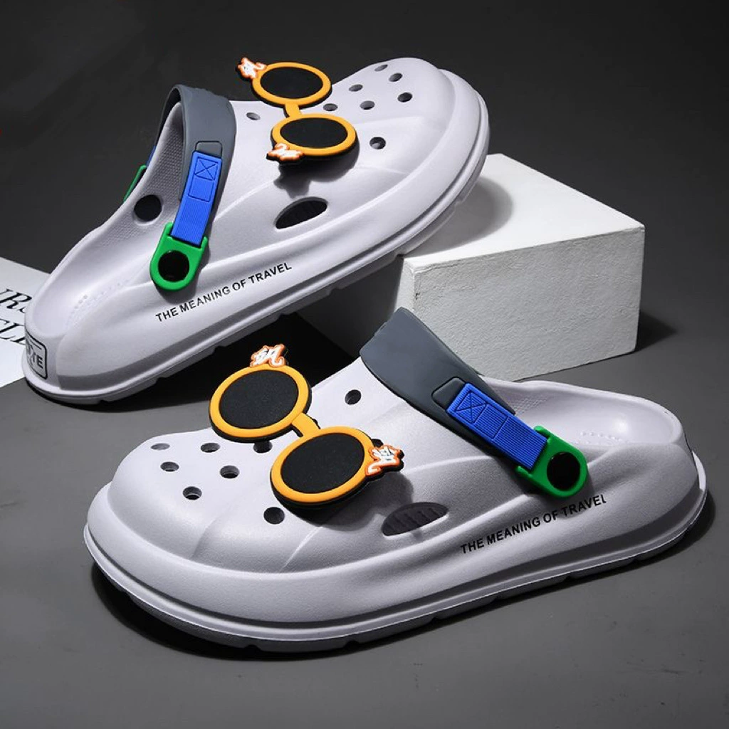 Туфли Crocs с толстой подошвой Мужские 2025 Новый Нескользящий толстая подошва Crocs, популярный стиль Легкие и дышащие пляжные баотоу сандалии