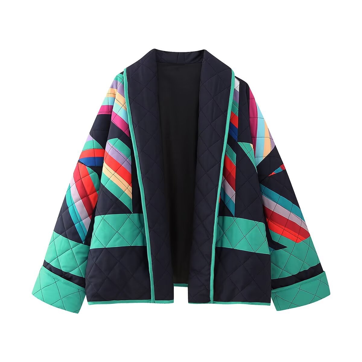 Women's Winter Jacket Oversized Street Style Printed Cotton Coat_voghion.com