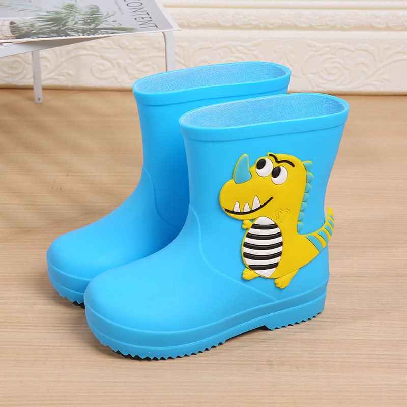 Children's Rain Boots for Boys and Girls, Non-Slip, Waterproof, Cartoon Bear Design, Cuffed, Student Water Shoes Wholesale