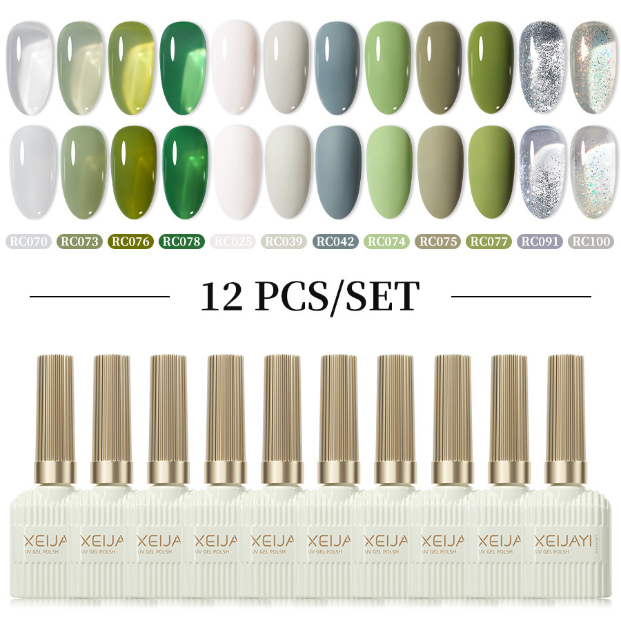 Xianjiayi 102 color nail polish glue new suit phototherapy glue popular online 12 color suit solid and lasting nail salon
