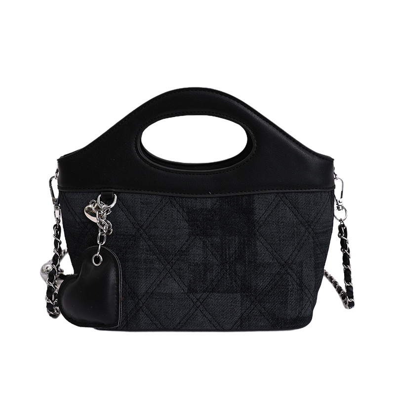 Bolsa de cadena de diamante diaria bolsa de cuero suave de mujer 2026 nuevo verano relajado bolsa de hombro inclinada para viajar