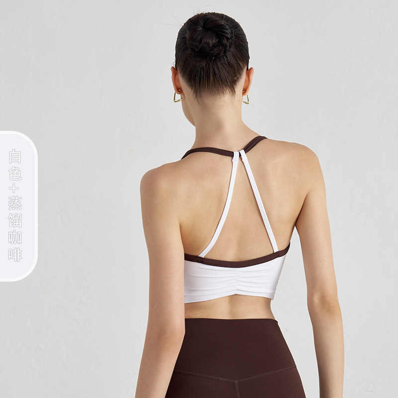 NS American halter ropa interior deportiva mujer corriendo pilates yoga chaleco verano europeo y americano hermoso espalda fitness sujetador