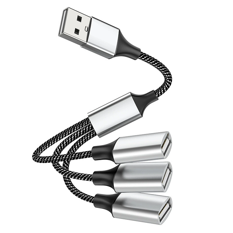 Расширенная док-станция зарядка развилка в USB адаптер type-C один к двум, трём, четырём автомобиль домашний датчиковый кабель