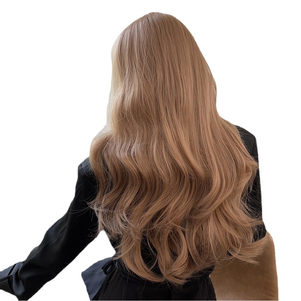 Europa y América Amazon caliente peluca flequillo largo rizado pelo mate de alta temperatura de seda de fibra química tocados pelucas del pelo