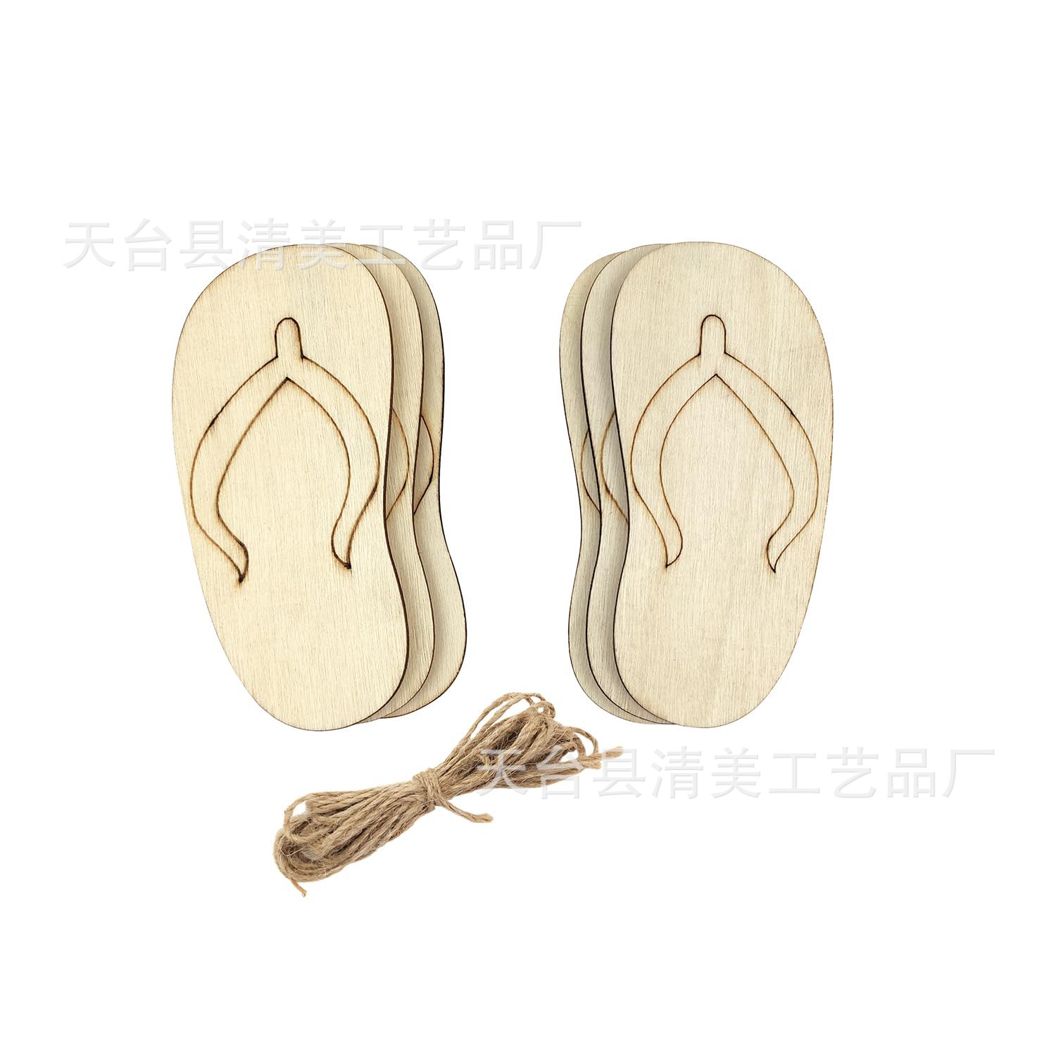 Artesanías de chanclas de madera sin terminar chanclas de madera colgantes de zapatos fiesta familiar decoración artesanía