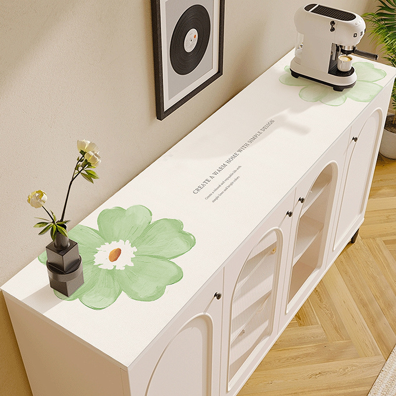 Zapatero gabinete estera de mesa pasillo aparador estera del Gabinete mantel desechable a prueba de aceite impermeable estera de mesa de té TV gabinete estera protectora