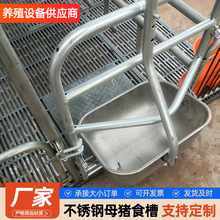 不锈钢母猪食槽母猪产床猪料槽不锈钢料槽猪用喂料猪槽定位栏食槽