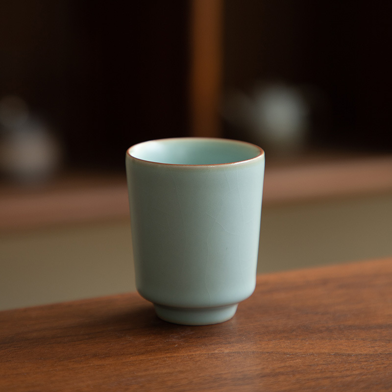 陶瓷茶杯个人品茗杯家用功夫喝茶杯聚直身闻香杯主人杯单个小容量