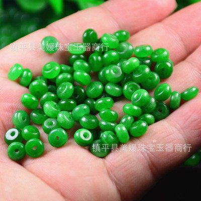 翡翠干青铁龙生算盘珠隔片隔珠 DIY饰品配件散珠批发|ms