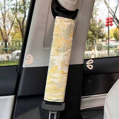 Waist support | Ribbon for Girls Car Lumbar - new-chinese-style-shoulder-protector-gold-1-piece