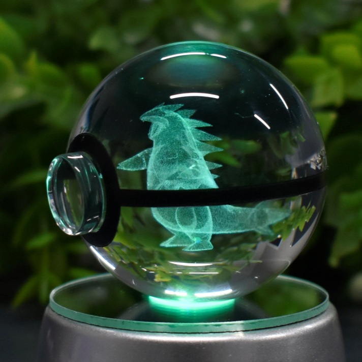 Ventas directas de fábrica transfronterizas Pokemon Pokemon Elfo Ball 3D Escultura interior Bola de cristal Animación Luz nocturna Personalización