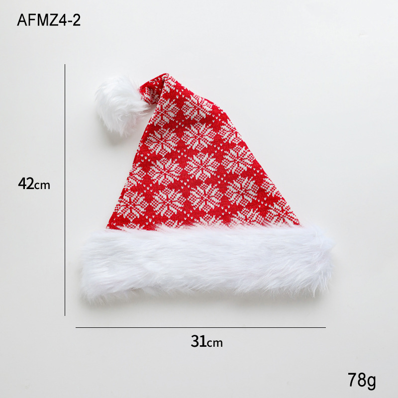 Sombrero de Navidad rojo y blanco-2