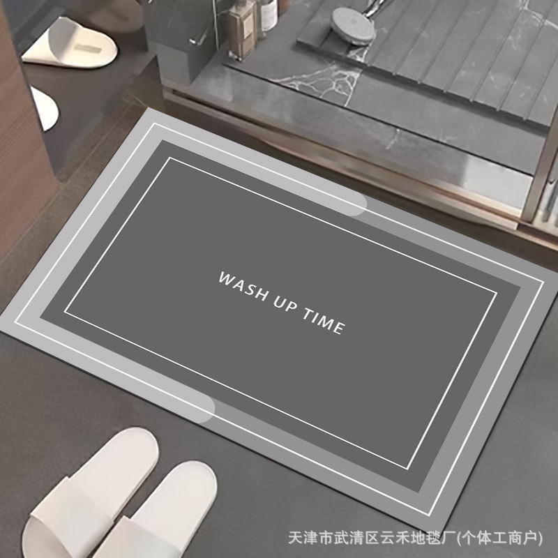 Transfronterizo simple almohadilla de suelo de baño de barro de diatomeas resistente al deslizamiento absorción de agua almohadilla de inodoro puerta de inodoro almohadilla de pie antisucia