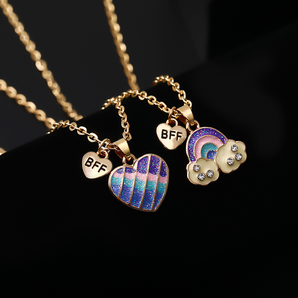 Children's rainbow cartoon necklace
