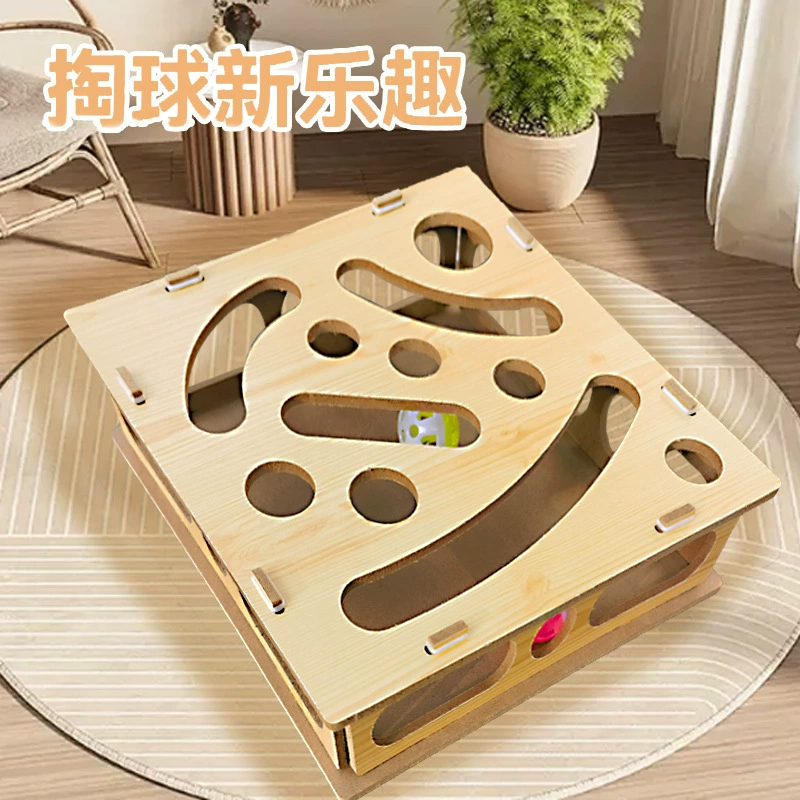 Игрушки для кошек для самостоятельного развлечения и снятия скуки, коробка-головоломка для кошек, дразнилка для кошек с колокольчиком, товары для кошек, предотвращающие царапание котят.