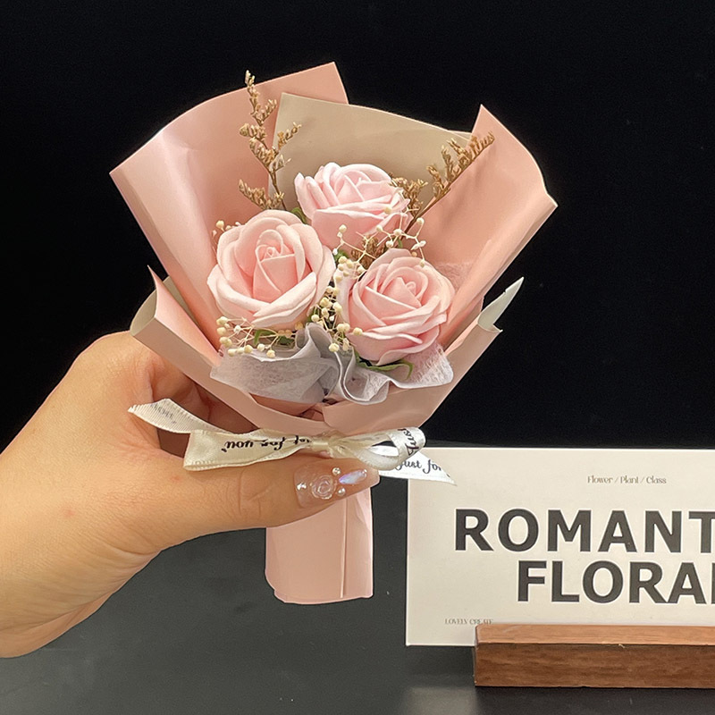 ローズミニポケットブーケバレンタインデー中国のバレンタインデー母の日造花ギフトボックス装飾ギフト|undefined