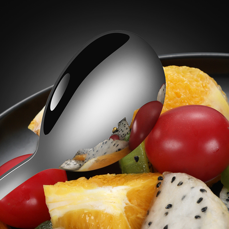 Cuchara Coreana de acero inoxidable 304 engrosada cuchara de arroz para el hogar cuchara de sopa cuchara de mango largo cuchara de hielo cuchara de café cuchara de mezcla