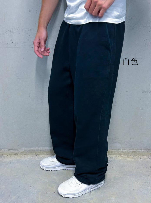 跨境欧美复古y2k街头潮流嘻哈随性松紧腰拉链宽松纯色运动休闲裤|undefined