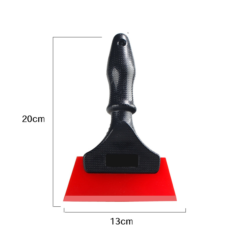 쇠고기 힘줄 스크레이퍼(빨간색) 검정색 강화 조롱박 손잡이 1개