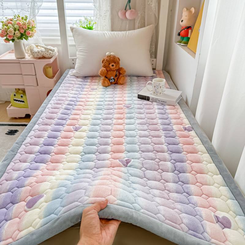 2025 New Milk Velvet Feather Silk Cotton Mattress Mattress Student Dormitory Mattress Home Mattress Thickeneded Warm Stereo