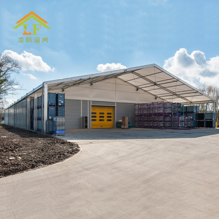 户外装配式仓储篷房6061-T6铝合金材质人字顶篷房尺寸可选帐篷