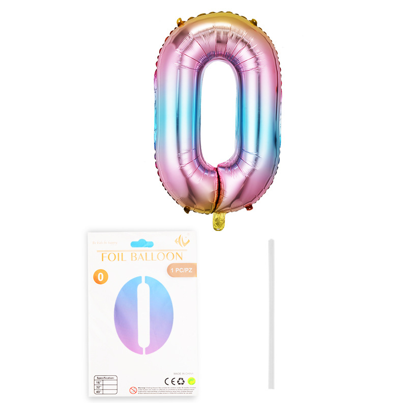 Globo digital de 16 pulgadas tapa dura tarjeta de papel de embalaje independiente película de aluminio Globo Decoración de fiesta de cumpleaños papel de aluminio al por mayor