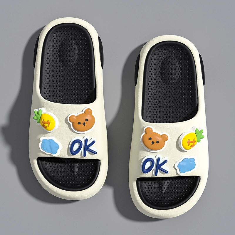 Летние детские холодные тапочки мультфильм милые мужчины и женщины