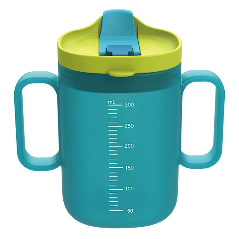 Детская чашка для молока Heguo с мерной шкалой для домашнего использования, поильник для малышей для питья молока и обучения питью с трубочкой.