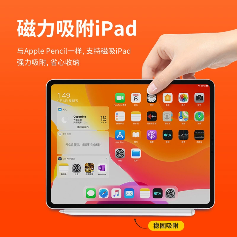 Компьютерная ручка, совместимая с Apple Pencil/Apple Pen для iPad, ёмкостный стилус для сенсорного экрана, защита от случайных касаний