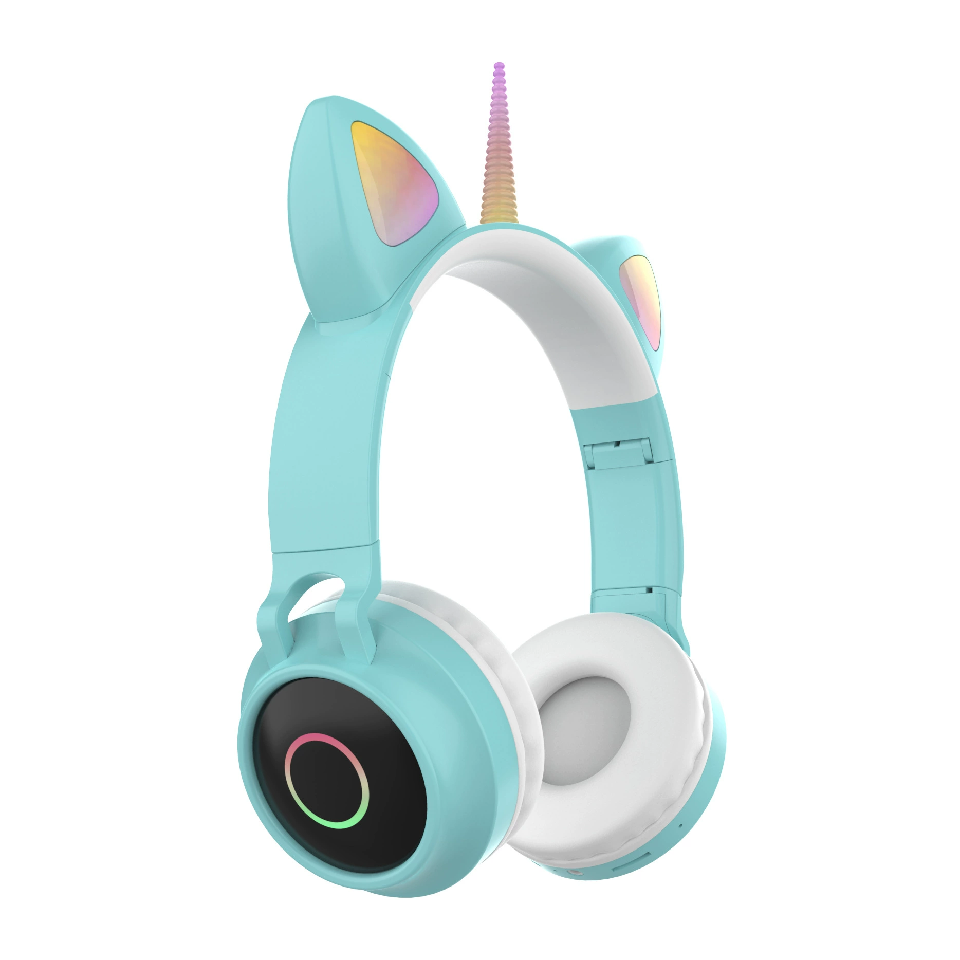 Поставляемые с завода Bluetooth-наушники Unicorn, гарнитура с подсветкой LED при ношении, детская мультяшная модель для бега