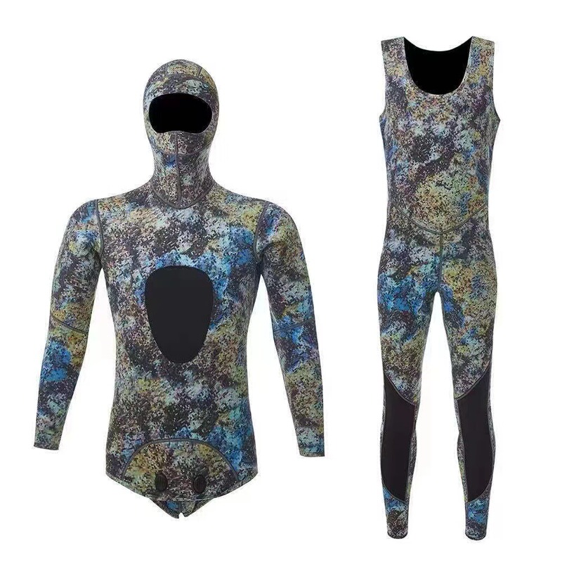 3mm漁猟服潜水服別体ウェットスーツ防寒保温水着サーフィン服浮潜深潜水肺長袖|undefined