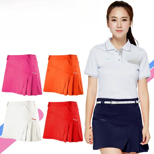 TTYGJ summer autumn golf skirt women's skirt anti-light tennis badminton sports skirt overskirt