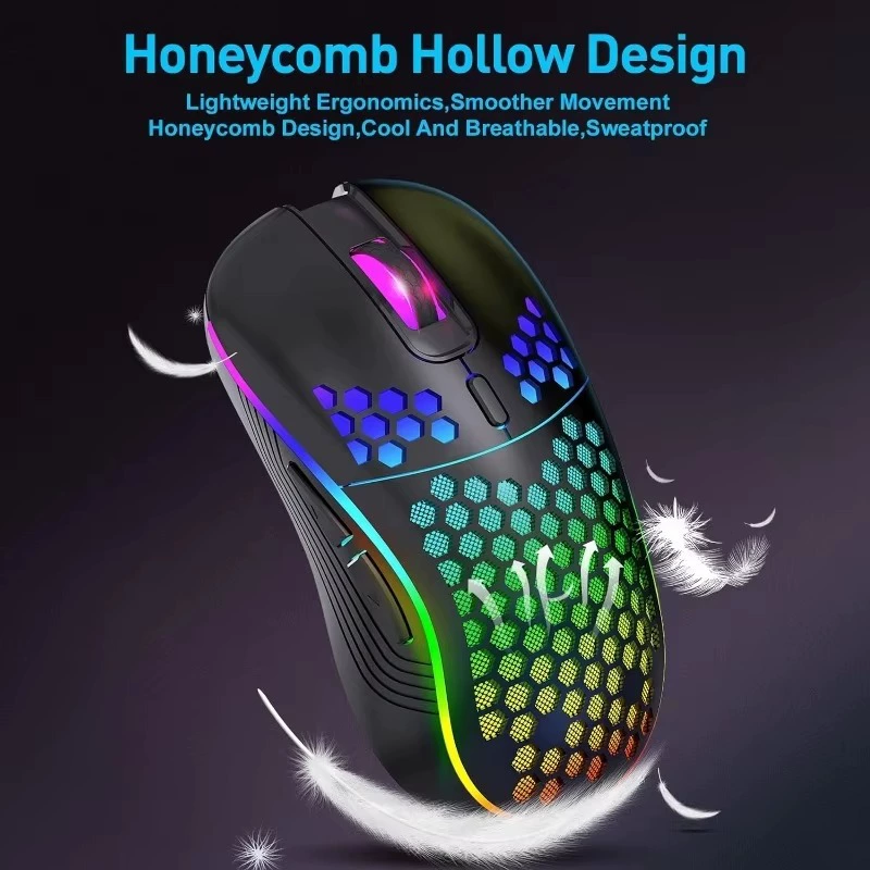 Беспроводная игровая мышь с RGB подсветкой, подходит для офиса и деловых задач, проводная киберспортовая мышь 7200DPI, заводская готовность к штоку