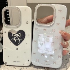 小紅の本の爆発の星の愛の蝶結びはiphone16 promaxのリンゴの15の携帯のケースの13新14を適用します。