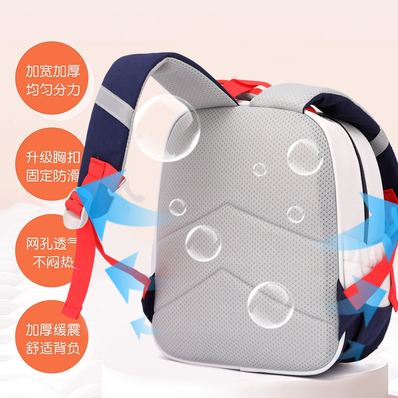 Nuevo lindo cartón de dibujos animados para niños y niñas mochila de jardín de infantes respirable cartón de dibujos animados preescolar mochila de niños de clase media y grande