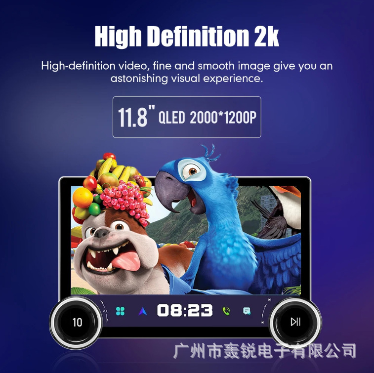 Cross-border 10.1-inch double-knob car Android navigator MP5/carplay universal machine