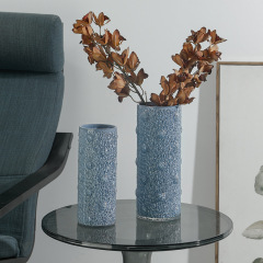 Minimalist Modern Living Room Glacier Ice INS Style High-End Influencer Vase Decor Flower Pot Insert Flower Rose Fresh Flowers Dining Table