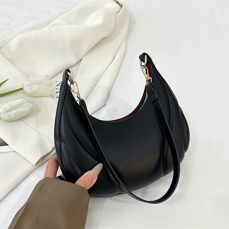 Текстурированная французская сумка подмышки для женщин, новинка 2023 года, модная модная сумка через плечо, модная универсальная сумка через плечо для пригородных поездок