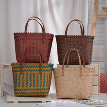 时尚塑编手提包PP编织手挽包小红书同款DIY装饰编织包可水洗