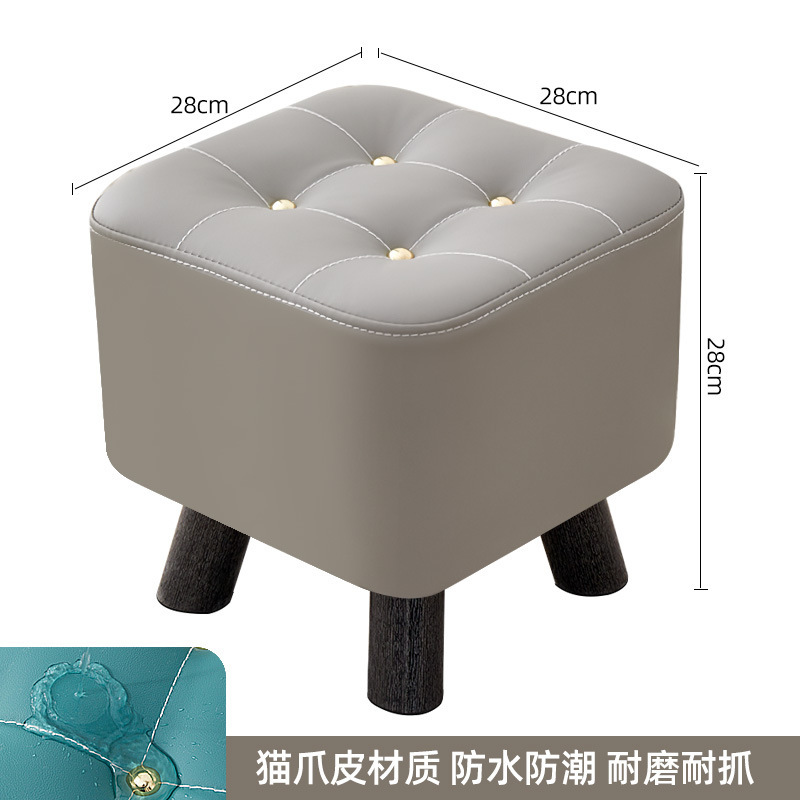小さい腰掛けの家庭用の客間のお茶の腰掛けの実木のソファーの腰掛けは入り口に足を踏み入れて靴の低い腰掛けを換えます。|undefined