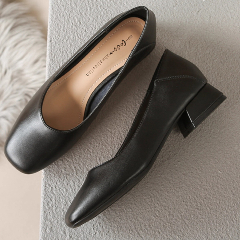 Civil Servant Interview Women's Shoes 3cm Shallow Black Commuting to Work with Formal Professional Shoes That Are Not Tiring for Feet and High Heels