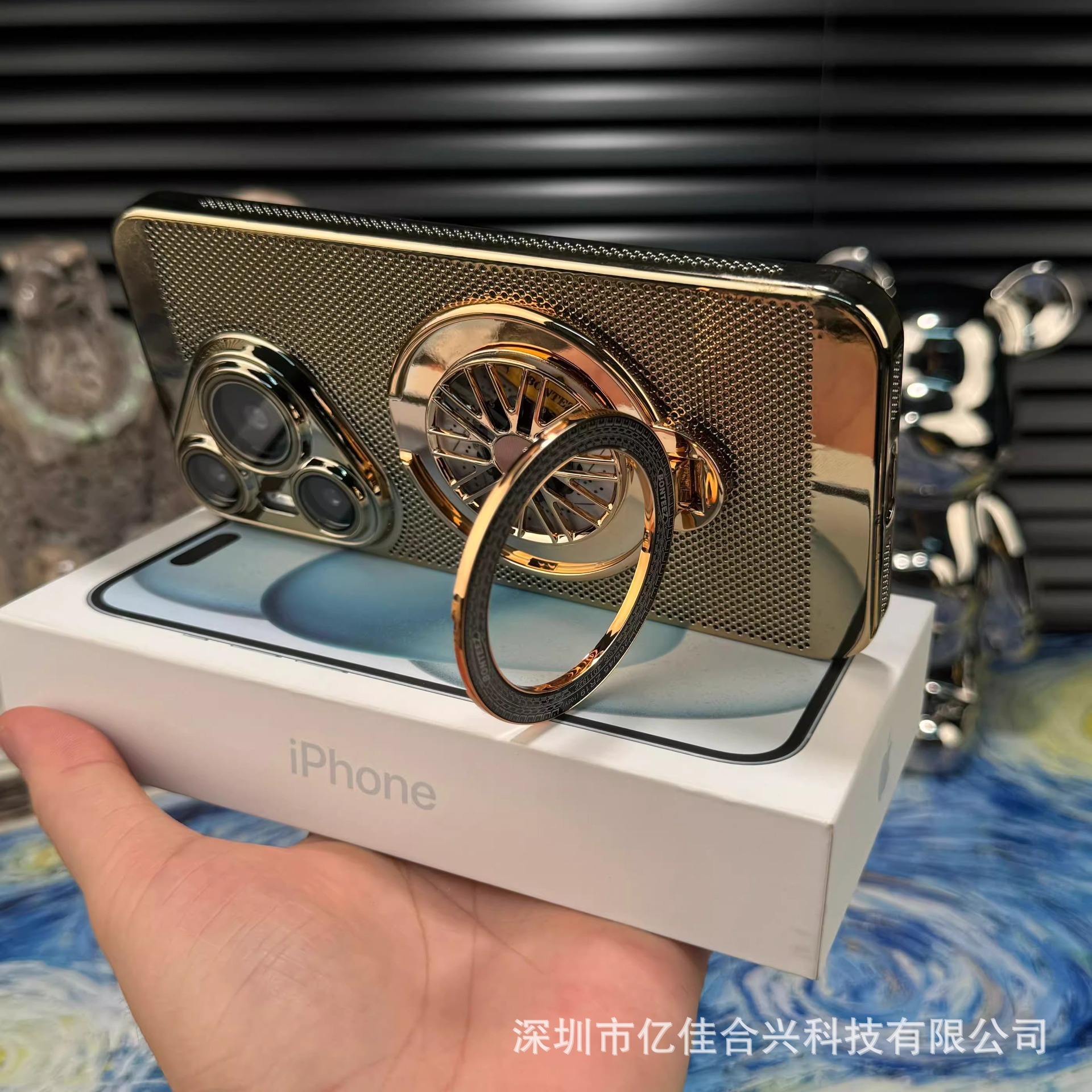 Shell de disipación de calor permeable a la atmósfera galvanizada para Huawei P70PRO caso de teléfono móvil soporte giroscópico de absorción Mate60Pro caso duro