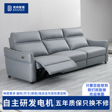 直排沙发现代简约免洗乳胶科技布沙发意式客厅laz高密度布艺沙发