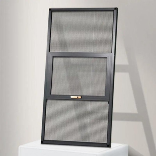 Three-Push Diamond Mesh Window Screen, No-Drill Outward-Opening Screen, Self-Install Custom Aluminum Alloy Mosquito-Proof and Anti-Theft Window