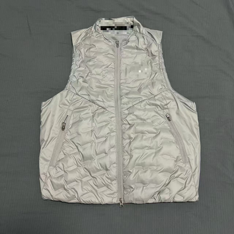 2026 New Cross-Border Down Vest for Sports Training, Warm, Breathable, Reflective, for Running and Casual Wear, White Duck Down Model