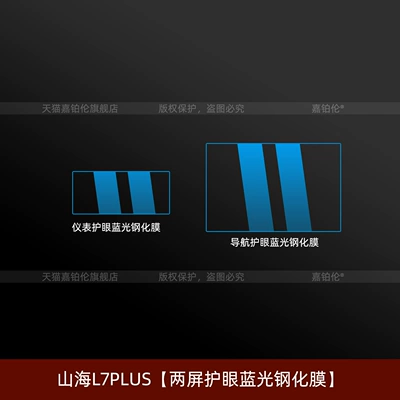 Screen Tempered Film Accessories Supplies — Car interior film - shanhai-l7plus-two-screen-eye-protection-blue-light-tempered-film